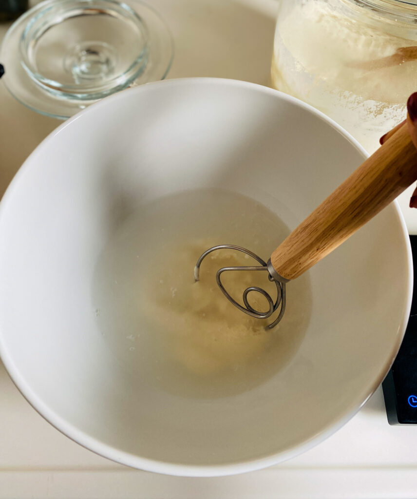 Sourdough Bread Mixing Starter